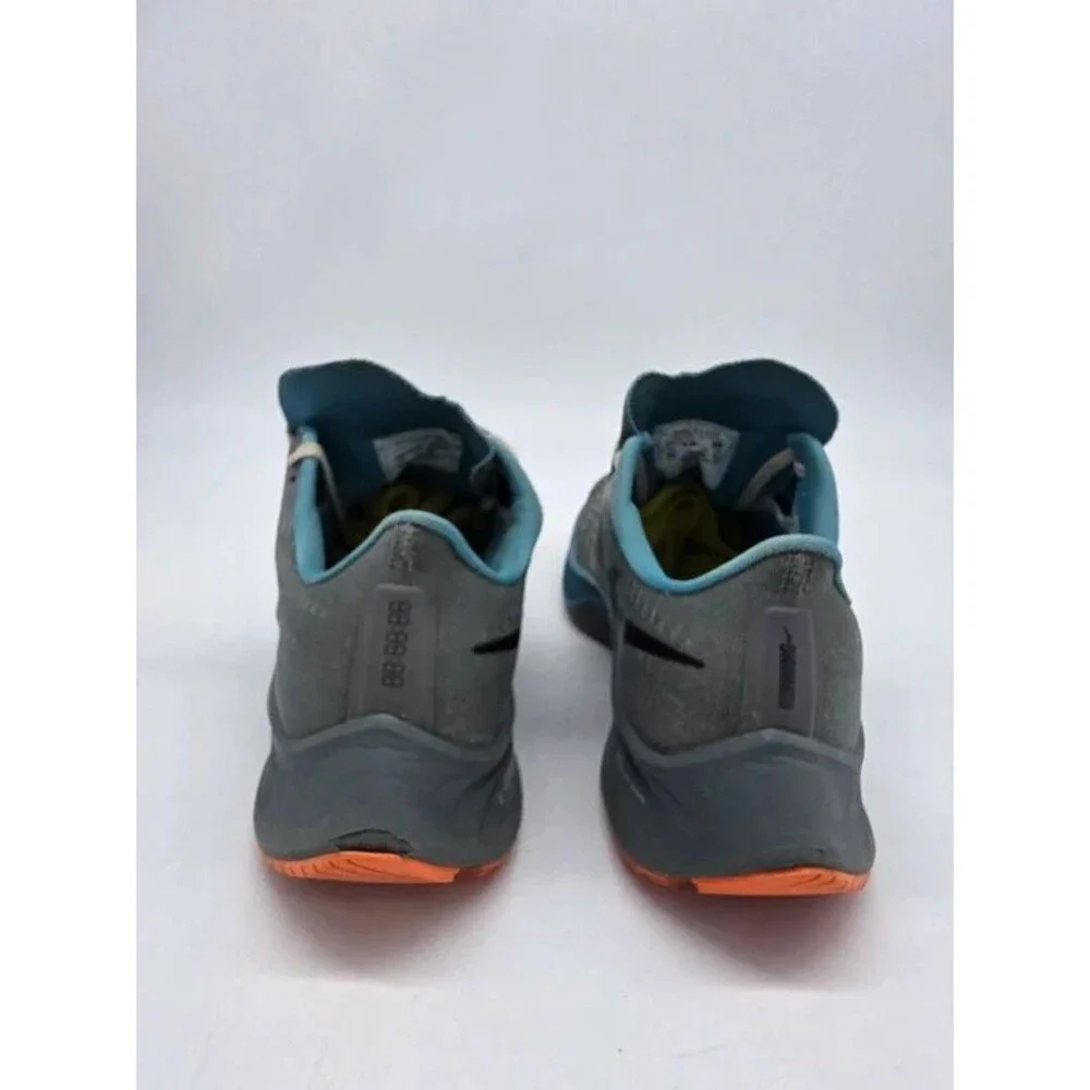 Nike Air Zoom Pegasus 37 By You Womens 8.5 Grey Blue Orange Running CT6720-991